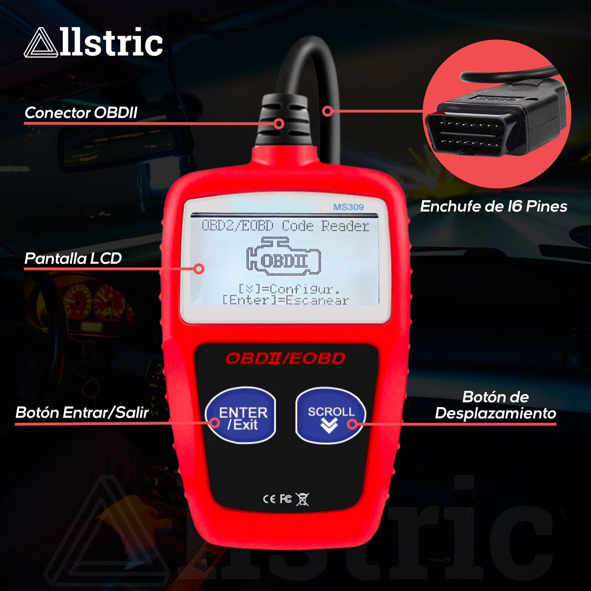Allstric️ MS309 OBD2 Herramienta de Diagnosis
