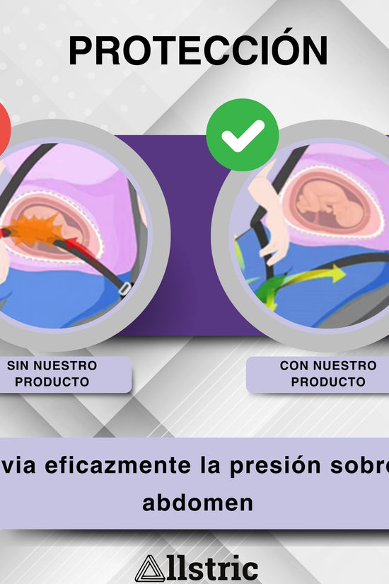 Allstric® Pack Cinturon Embarazada Coche Homologado