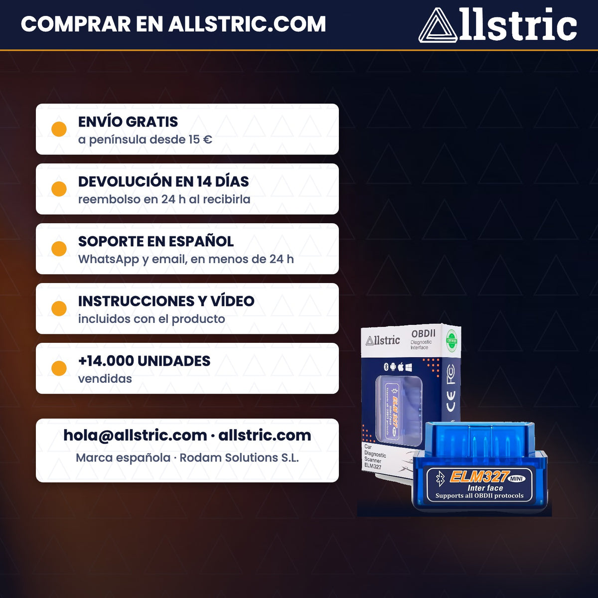 Allstric ELM327 OBD2 Bluetooth